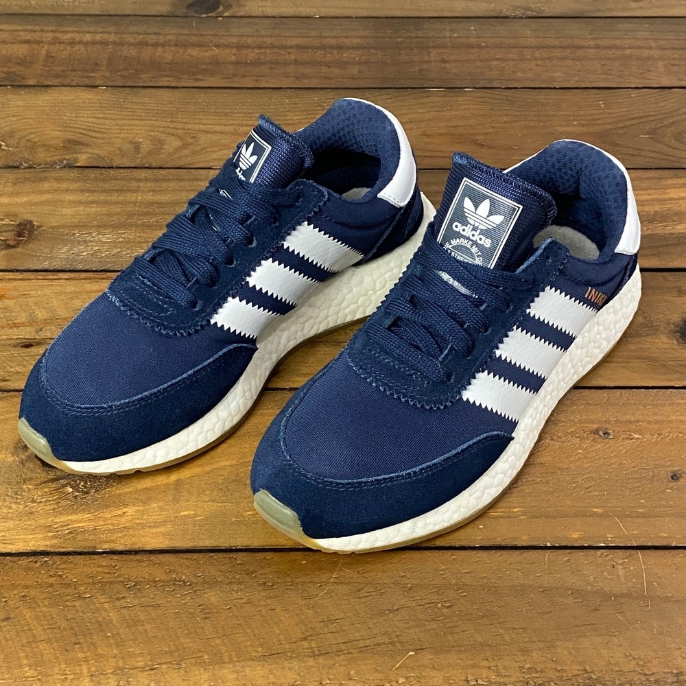 Adidas Originals Iniki Runner Navy White Boost Sneakers BY9729 Mens 4 Womens 5.5